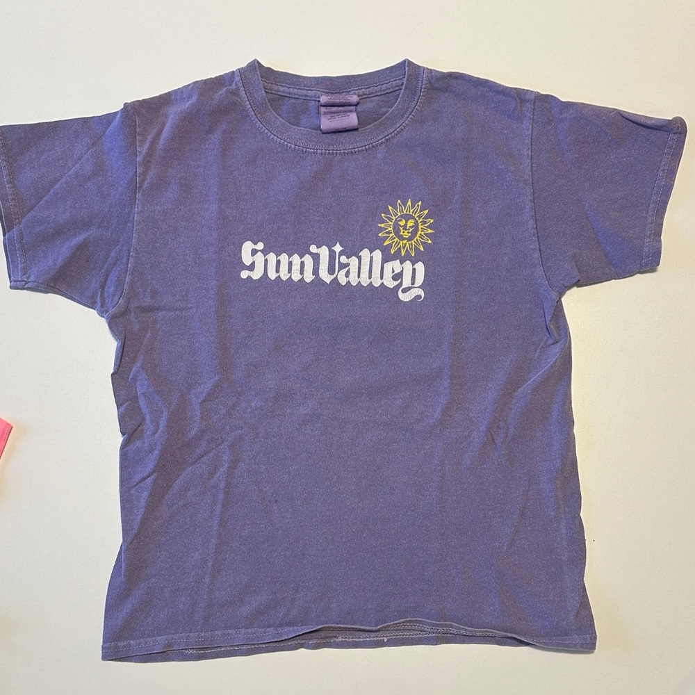 2/$10 Kids Tee in Purple with Sun Valley Print